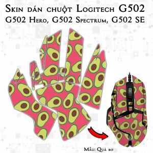 Skin dán chuột Logitech G502 mẫu Quả bơ