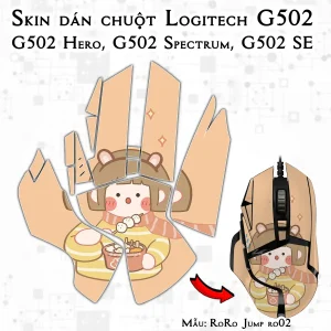 Skin dán chuột Logitech G502 mẫu RoRo Jump ro02