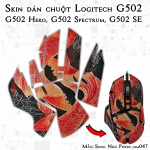 Skin dán chuột Logitech G502 mẫu Song Ngư Pisces lsm047