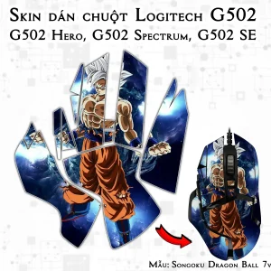 Skin dán chuột Logitech G502 mẫu Songoku Dragon Ball 7vnr010