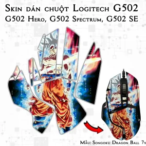 Skin dán chuột Logitech G502 mẫu Songoku Dragon Ball 7vnr013