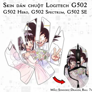 Skin dán chuột Logitech G502 mẫu Songoku Dragon Ball 7vnr028