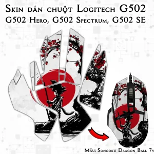 Skin dán chuột Logitech G502 mẫu Songoku Dragon Ball 7vnr032