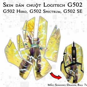 Skin dán chuột Logitech G502 mẫu Songoku Dragon Ball 7vnr038