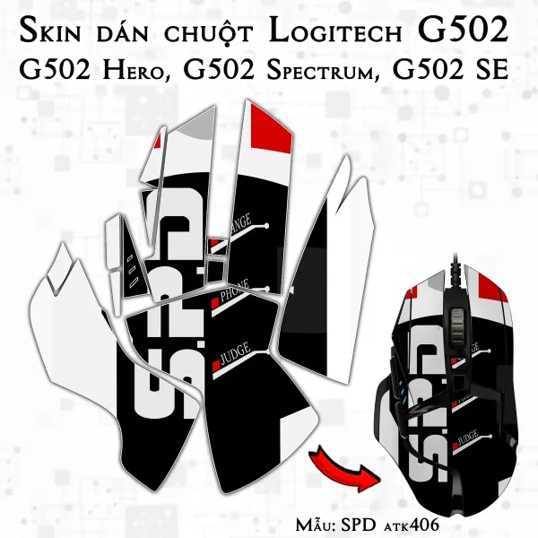 Skin dán chuột Logitech G502 mẫu SPD atk406