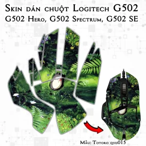 Skin dán chuột Logitech G502 mẫu Totoro qvd015
