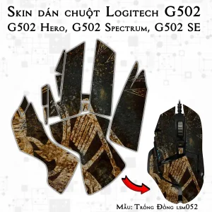 Skin dán chuột Logitech G502 mẫu Trống Đồng lsm052