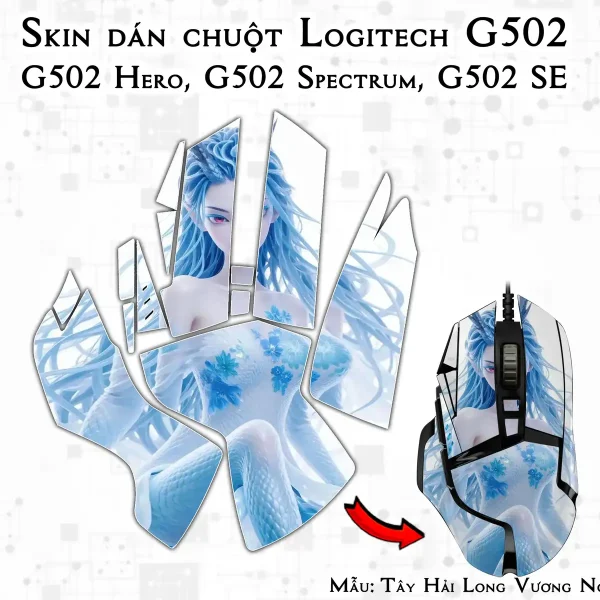 Skin dán chuột Logitech G502 mẫu Tây Hải Long Vương Ngao Nhuận nh02