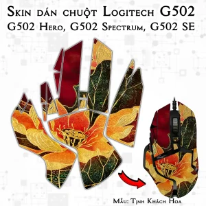Skin dán chuột Logitech G502 mẫu Tịnh Khách Hoa