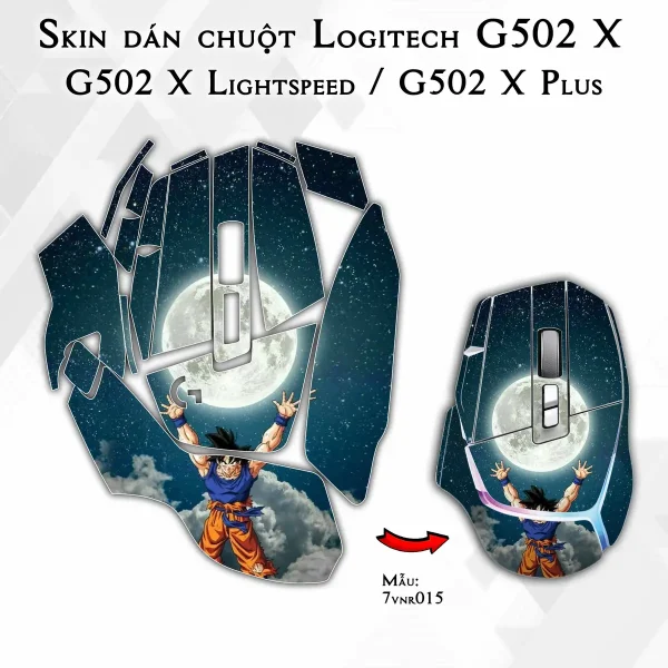 Skin dán chuột Logitech G502 X mẫu 7vnr015