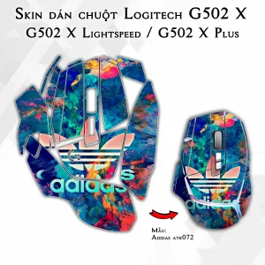 Skin dán chuột Logitech G502 X mẫu Adidas atk072