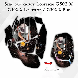 Skin dán chuột Logitech G502 X mẫu Astronaut ast03