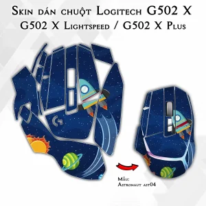 Skin dán chuột Logitech G502 X mẫu Astronaut ast04