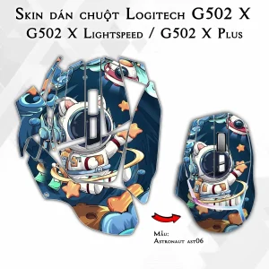 Skin dán chuột Logitech G502 X mẫu Astronaut ast06