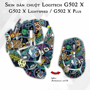 Skin dán chuột Logitech G502 X mẫu Astronaut ast16