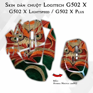 Skin dán chuột Logitech G502 X mẫu Athena Noctua lsm002