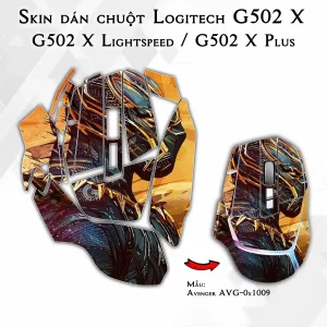 Skin dán chuột Logitech G502 X mẫu Avenger avg1009