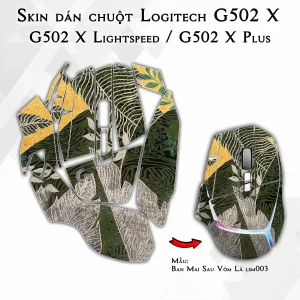 Skin dán chuột Logitech G502 X mẫu Ban Mai Sau Vòm Lá lsm003