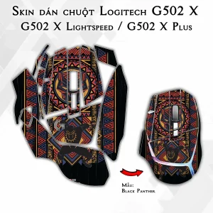Skin dán chuột Logitech G502 X mẫu Black Panther