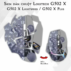 Skin dán chuột Logitech G502 X mẫu BrickBear