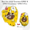 Skin dán chuột Logitech G502 X mẫu Brown và Cony atk114 Skin dán chuột Logitech G502 X mẫu Brown và Cony atk114