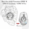 Skin dán chuột Logitech G502 X mẫu Chrome Hearts trắng Skin dán chuột Logitech G502 X mẫu Chrome Hearts trắng