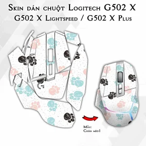 Skin dán chuột Logitech G502 X mẫu Chân mèo1