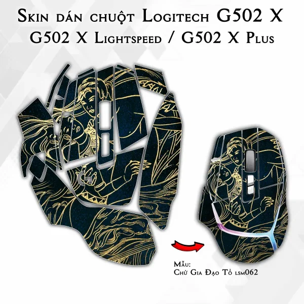Skin dán chuột Logitech G502 X mẫu Chử Gia Đạo Tổ lsm062