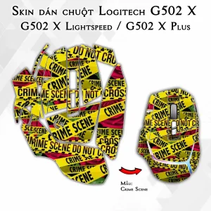 Skin dán chuột Logitech G502 X mẫu Crime Scene
