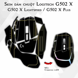 Skin dán chuột Logitech G502 X mẫu Cyberpunk cyb04