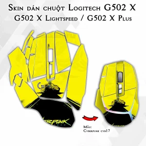 Skin dán chuột Logitech G502 X mẫu Cyberpunk cyb17