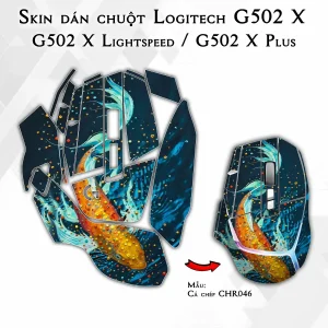 Skin dán chuột Logitech G502 X mẫu Cá chép CHR046