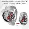 Skin dán chuột Logitech G502 X mẫu Cá chép âm dương