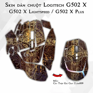 Skin dán chuột Logitech G502 X mẫu Cây Thập Giá Celt 2 lsm009
