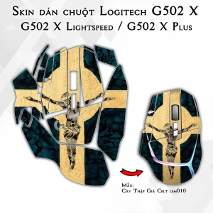 Skin dán chuột Logitech G502 X mẫu Cây Thập Giá Celt lsm010