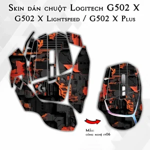 Skin dán chuột Logitech G502 X mẫu công nghệ it06