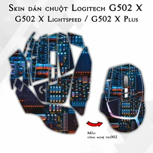 Skin dán chuột Logitech G502 X mẫu công nghệ tec002