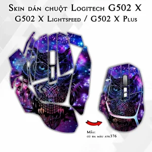 Skin dán chuột Logitech G502 X mẫu cú đa màu atk376