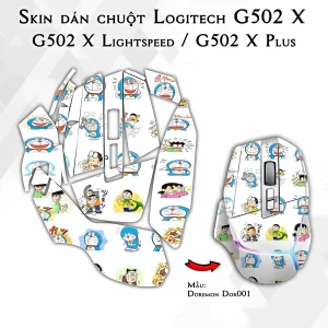 Skin dán chuột Logitech G502 X mẫu Doremon Dor001