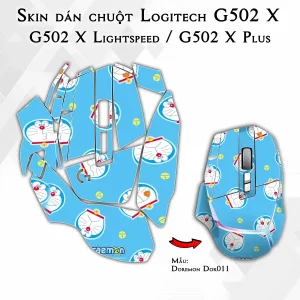 Skin dán chuột Logitech G502 X mẫu Doremon Dor011