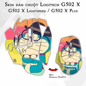 Skin dán chuột Logitech G502 X mẫu Doremon Dor012