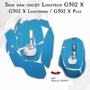 Skin dán chuột Logitech G502 X mẫu Doremon Dor017