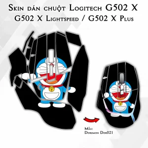 Skin dán chuột Logitech G502 X mẫu Doremon Dor021