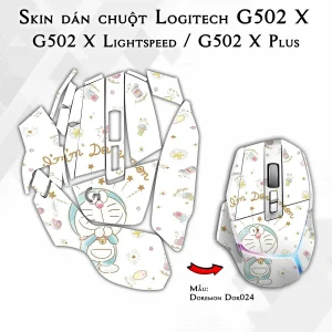 Skin dán chuột Logitech G502 X mẫu Doremon Dor024