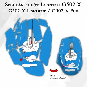 Skin dán chuột Logitech G502 X mẫu Doremon Dor039