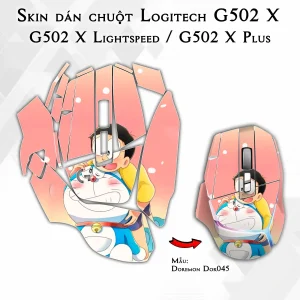 Skin dán chuột Logitech G502 X mẫu Doremon Dor045