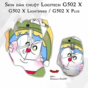 Skin dán chuột Logitech G502 X mẫu Doremon Dor047