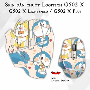 Skin dán chuột Logitech G502 X mẫu Doremon Dor049
