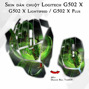 Skin dán chuột Logitech G502 X mẫu Dragon Ball 7vnr029