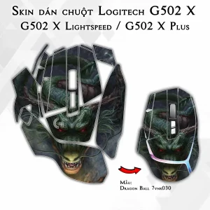 Skin dán chuột Logitech G502 X mẫu Dragon Ball 7vnr030